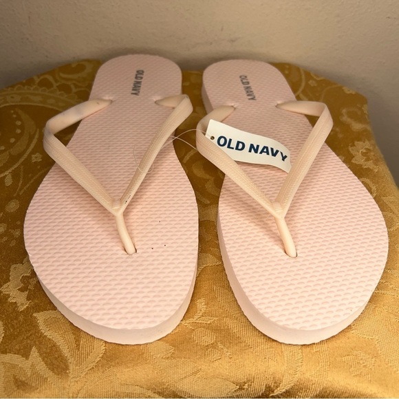 NEW OLD NAVY SIZE 7 PASTEL PINK FLIP FLOPS TRAVEL DORM LIGHTWEIGHT - Picture 5 of 6